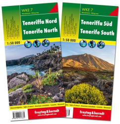 WKE 7 Tenerife turistatérkép Tenerife térkép észak és dél 1: 50 000 (ISBN: 9783707917635)