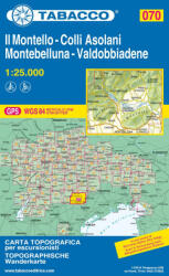 070 Il Montello, Colli Asolani, Montebelluna, Valdobbiadene 1: 25.000 túristatérkép - TABACCO (ISBN: 9788883151194)