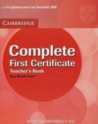 Guy Brook-Hart: Complete First Certificate Teacher's Book (ISBN: 9780521698283)