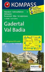 Gadertal/ Val Badia turistatérkép - KOMPASS 51 (2012)