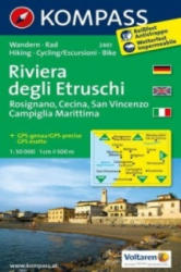 2461. Riviera degli Etruschi, D/I turista térkép Kompass (2012)