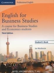 English for Business Studies Student's Book - Ian Mackenzie (ISBN: 9780521743419)