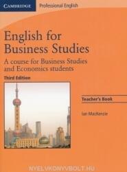 English for Business Studies 3rd Edition Teacher's Book (ISBN: 9780521743426)