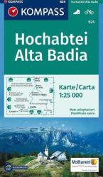 624. Hochabtei/Alta Badia, 1: 25 000 turista térkép Kompass (2011)