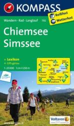 792. Chiemsee, Simssee, 1: 25 000 turista térkép Kompass (2012)