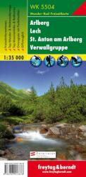 WK 5504 Arlberg, Lech, St. Anton, Verwallgruppe turistatérkép 1: 35 000 (2011)