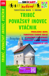 SC 225. Tribeč Považský Inovec Vtáčnik turista térkép Shocart 1: 100 000 (ISBN: 9788072245918)
