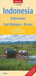 Indonézia, Kalimantan térkép Nelles 1: 1 500 000 (2011)