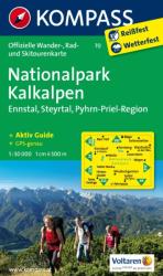 70. Kalkalpen nemzeti park turista térkép Kompass 1: 50 000 Hochkar térkép (2011)