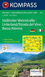 074. Südtiroler WeinstrKompasse-Unterland turista térkép Kompass 1: 25 000 (2011)