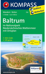 730. Baltrum im Nationalpark Niedersächsisches Wattenmeer, 1: 10 000 turista térkép Kompass (2004)