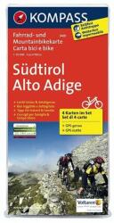 3401. Südtirol, 4teiliges Set kerékpáros térkép 1: 70 000 Fahrradkarten (2012)