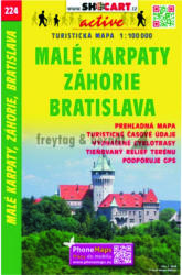 SC 224. Malé Karpaty, Záhorie, Bratislava turista térkép Shocart 1: 100 000 (ISBN: 9788072245901)
