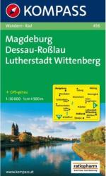 456. Magdeburg, Dessau, Lutherstadt Wittenberg turista térkép Kompass (2009)