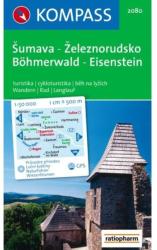 2080. Sumava Zeleznorudsko Böhmerwald-Eisenstein turista térkép Kompass 1: 50 000 (2008)