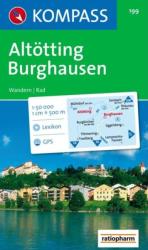 199. Altötting, Burghausen turista térkép Kompass (2008)