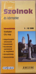 Szolnok térkép, Szolnok várostérkép Topográf hajtogatott (2007)
