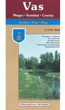 Vas megye - vármegye térkép Nyír-Karta, Topográf 1: 150 000 (2004)