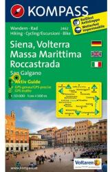 2462. Siena, Volterra, Massa Marittima, Roccastrada, D/I turista térkép Kompass (2012)