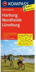 3011. Harburg, Nordheide, Lüneburg kerékpáros térkép 1: 70 000 Fahrradkarten (2012)