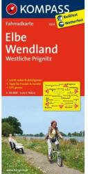 Elba, Wendland, Nyugat-Prignitz kerékpáros térkép - KOMPASS 3024 (2012)