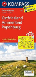 3032. Ostfriesland, Ammerland, Papenburg kerékpáros térkép 1: 70 000 Fahrradkarten (2012)