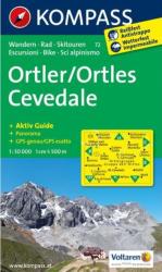 72. Ortler, Cevedale turista térkép Kompass 1: 50 000 (2012)