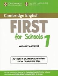 Cambridge English First for Schools 1 Student's Book without Answers - Cambridge ESOL (ISBN: 9781107603189)