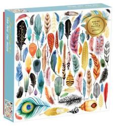 Feathers 500 Piece Foil Puzzle - Galison (ISBN: 9780735357822)