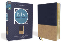 NIV Study Bible, Fully Revised Edition, Leathersoft, Navy/Tan, Red Letter, Comfort Print - Mark L. Strauss, Jeannine K. Brown (ISBN: 9780310448990)