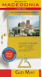 Macedonia autós térkép Gizi Map 1: 250 000 (ISBN: 9789630296670)