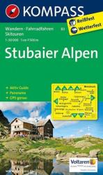83. Stubaier Alpen turista térkép Kompass 1: 50 000 (2012)
