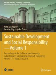 Sustainable Development and Social Responsibility? Volume 1 - Miroslav Mateev (ISBN: 9783030329242)