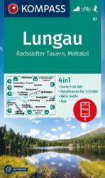 67. Lungau Radstadter Tauern turista térkép Kompass 1: 40 000, 4 az 1-ben, 2020 (ISBN: 9783990448632)