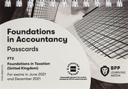 FIA Foundations in Taxation FTX FA2020 - Passcards (ISBN: 9781509734450)