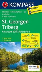 885. St. Georgen, Triberg, 1: 25 000 turista térkép Kompass (2012)