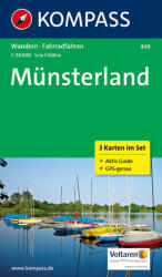 849. Münsterland, 3teiliges Set mit Naturführer turista térkép Kompass (2012)