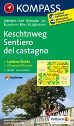 696. Keschtnweg Sentiero del castagno turista térkép Kompass 1: 25 000 (2012)