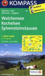 06. Walchensee térkép, Kochelsee, SylvensteinStausee, 1: 25 000 turista térkép Kompass (2012)