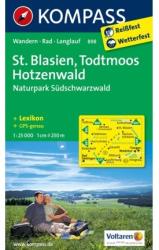 898. St. Blasien, Todtmoos, 1: 25 000 turista térkép Kompass (2012)