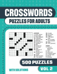Crosswords Puzzles for Adults: Crossword Book with 500 Puzzles for Adults. Seniors and all Puzzle Book Fans - Vol 2 - Visupuzzle Books (ISBN: 9798712995806)