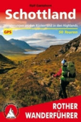 Schottland túrakalauz Bergverlag Rother német RO 4001 Skócia turista térkép, túra könyv (2012)