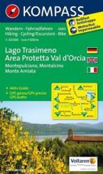 2463. Lago Trasimeno, Area Protetta Val d'Orcia, D/I turista térkép Kompass (2012)