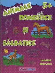 Animale domestice și sălbatice 5+. Carte de colorat cu abțibilduri (ISBN: 9786068370385)