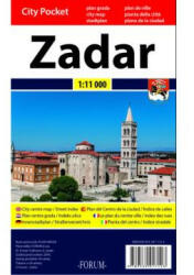 Zadar térkép Zadar várostérkép - Zadar zsebtérkép 1: 11 000 Forum (ISBN: 9789532917123)