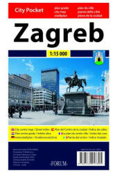 Zágráb térkép, Zágráb várostérkép Forum 1: 15 000 (ISBN: 9789532917895)