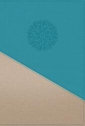 Niv, Personal Size Bible, Large Print, Leathersoft, Teal/Gold, Red Letter, Thumb Indexed, Comfort Print (ISBN: 9780310458852)