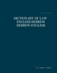 Dictionary of law English - Hebrew / Hebrew - English - Carsten Rasch (2019)