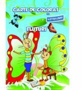 Carte de colorat cu abtibilduri. Fluturi (ISBN: 9786065743977)