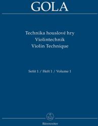 Violin Technique, Volume 1 Gola, Zdenek (ISBN: 9790260105911)